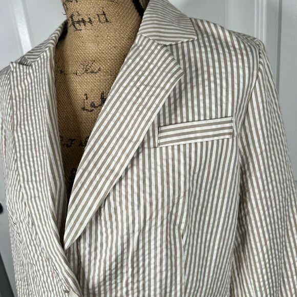 Sandro Cream Striped Blazer - Picture 6 of 8